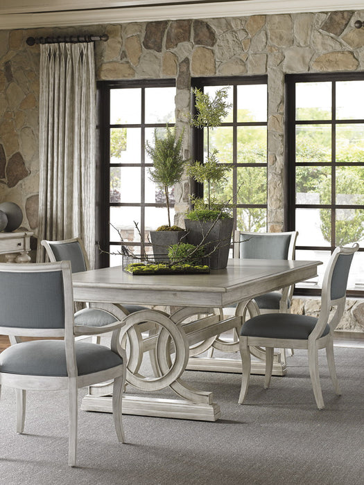 Lexington Oyster Bay Montauk Rectangular Dining Table in Light Oyster Shell