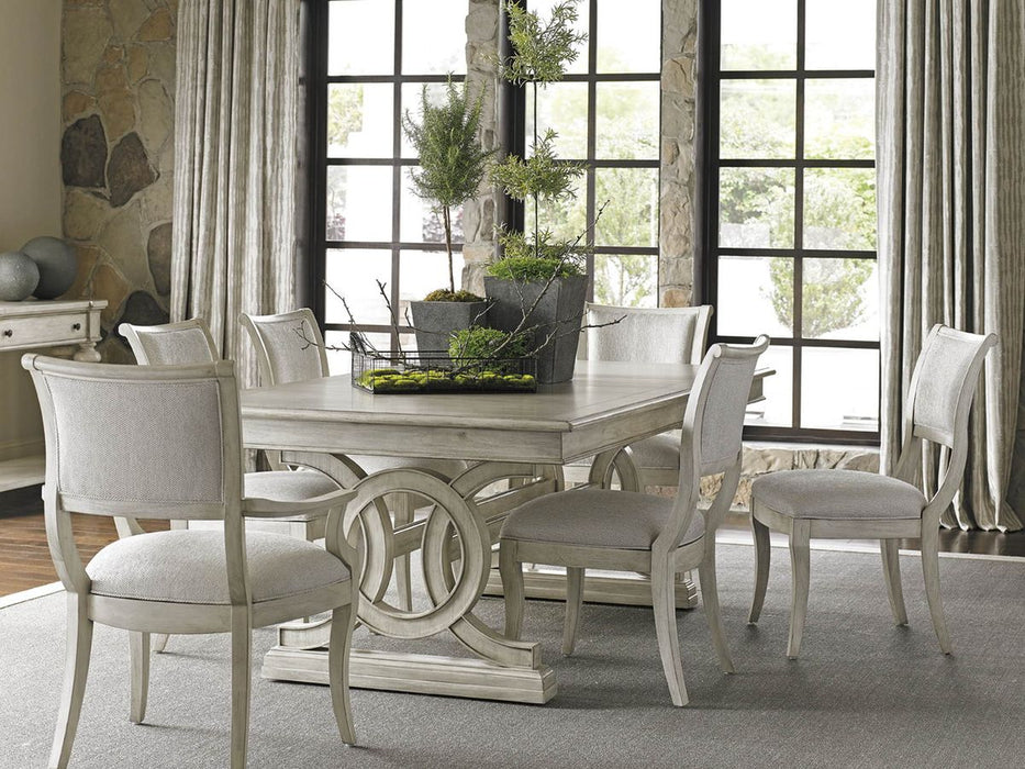 Lexington Oyster Bay Montauk Rectangular Dining Table in Light Oyster Shell