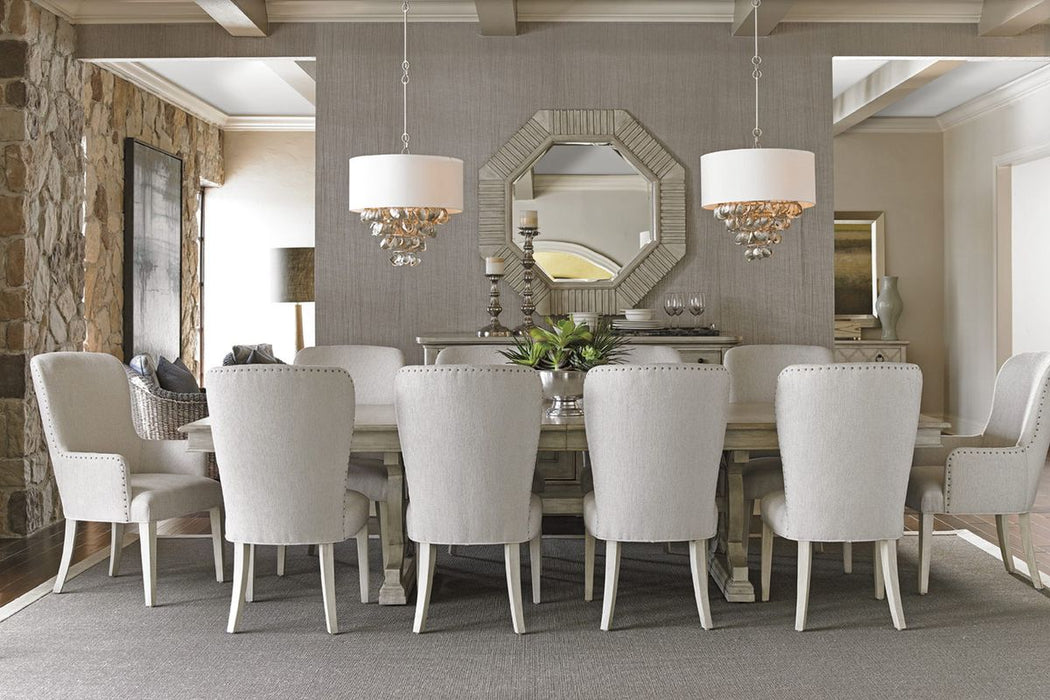 Lexington Oyster Bay Montauk Rectangular Dining Table in Light Oyster Shell