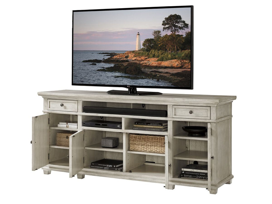 Lexington Oyster Bay Kings Point Large Media Console in Light Oyster Shell