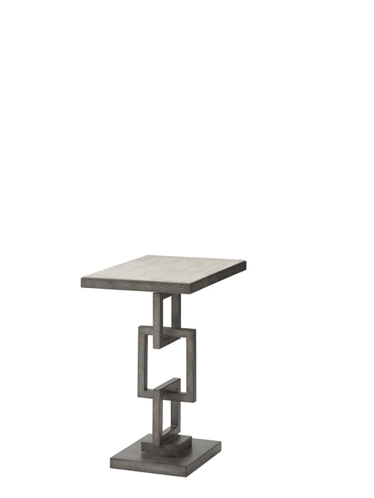 Lexington Oyster Bay Deerwood Rectangular Side Table in Oyster Gray