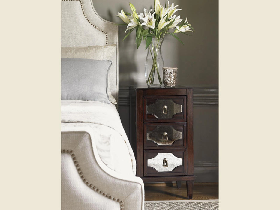 Lexington Furniture Kensington Place Lucerne Mirrored Nightstand in Brentwood