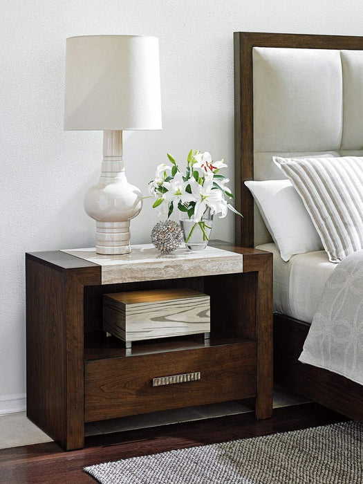 Lexington Laurel Canyon Graysby Night Table in Mocha