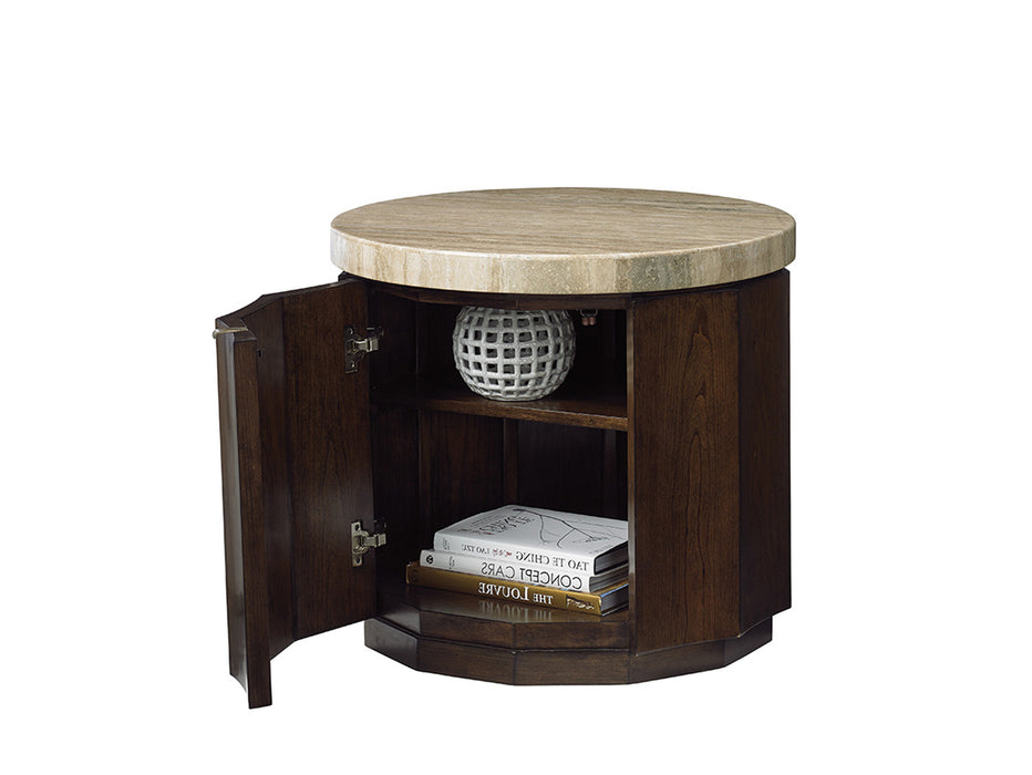 Lexington Laurel Canyon Glendora Drum Table in Warm Mocha
