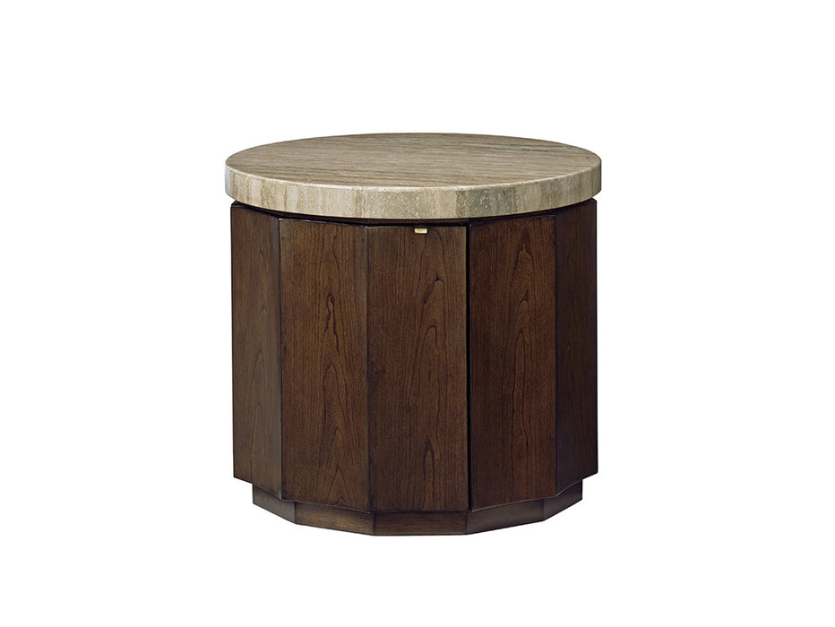 Lexington Laurel Canyon Glendora Drum Table in Warm Mocha