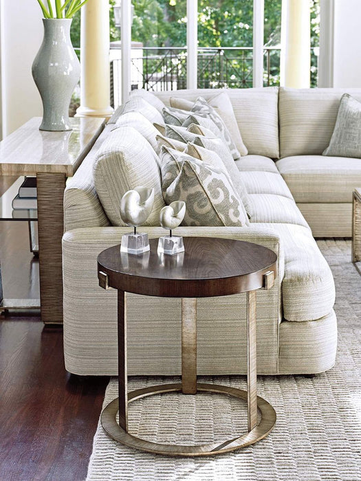 Lexington Laurel Canyon Wetherly Accent Table in Mahogany