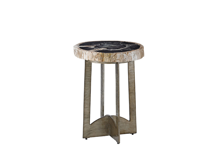 Lexington Laurel Canyon Cross Creek Accent Table in Silver