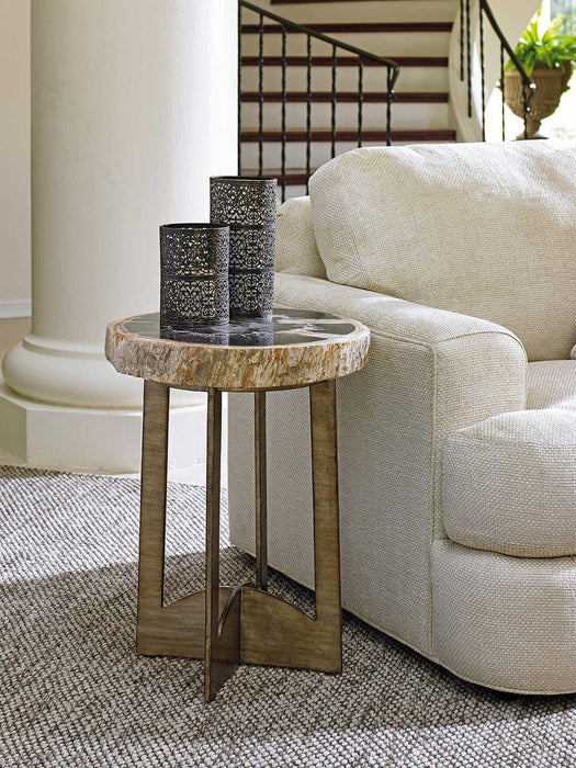 Lexington Laurel Canyon Cross Creek Accent Table in Silver
