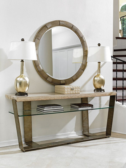 Lexington Laurel Canyon Beverly Round Mirror in Mocha