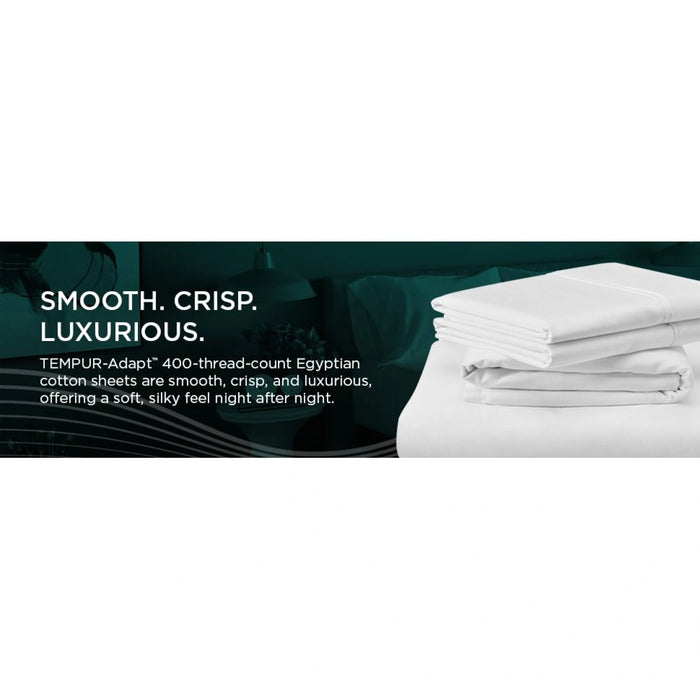 TEMPUR Luxe Egyptian Cotton Pillowcase Set Sleepy Blue