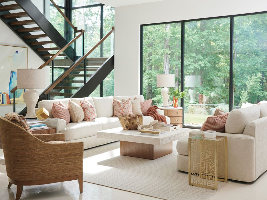 Tommy Bahama Palm Desert Redford Metal Accent Table in Gold