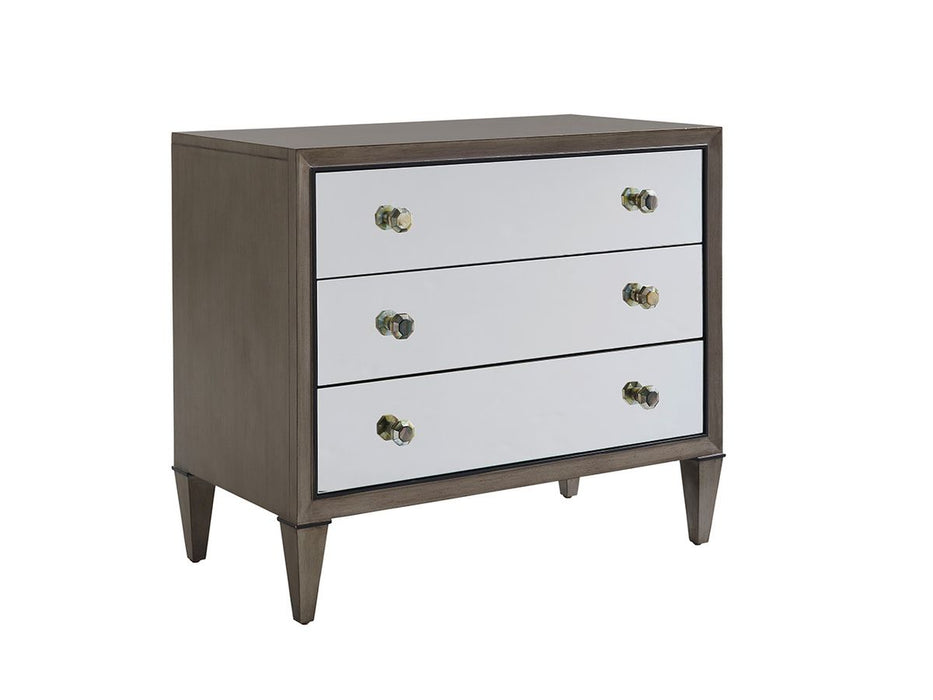 Lexington Ariana Divonne Mirrored Nightstand in Platinum image