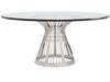 Lexington Ariana Riviera Stainless Center Table w/ 72" Glass Top in Platinum-72C image