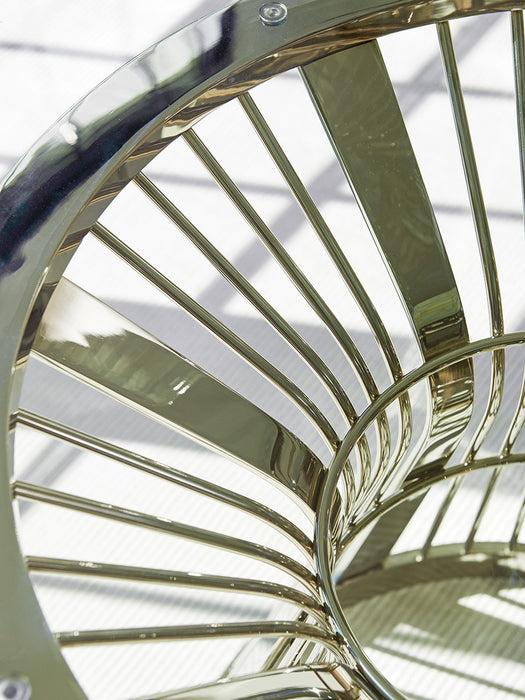 Lexington Ariana Riviera Stainless Center Table w/ 72" Glass Top in Platinum-72C