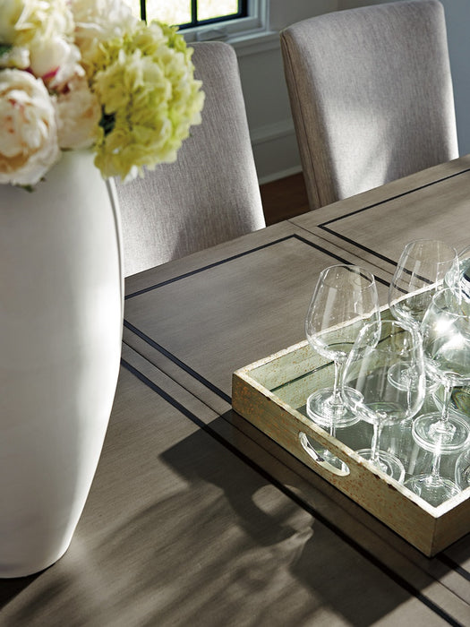 Lexington Ariana Chateau Rectangular Dining Table in Platinum