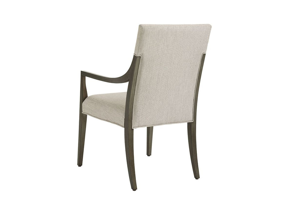 Lexington Ariana Saverne Upholstered Arm Chair (Set of 2) in Platinum