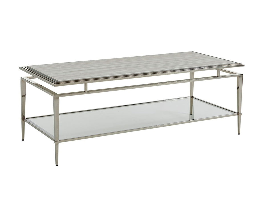 Lexington Ariana Athene Stainless Cocktail Table in Platinum image