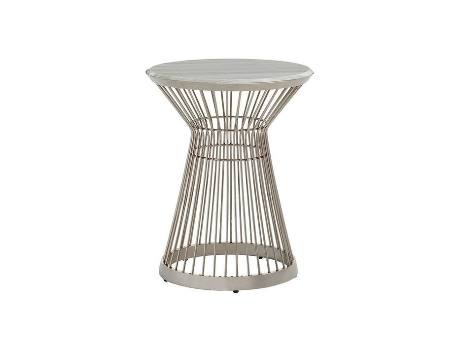 Lexington Ariana Martini Stainless Accent Table in Platinum image