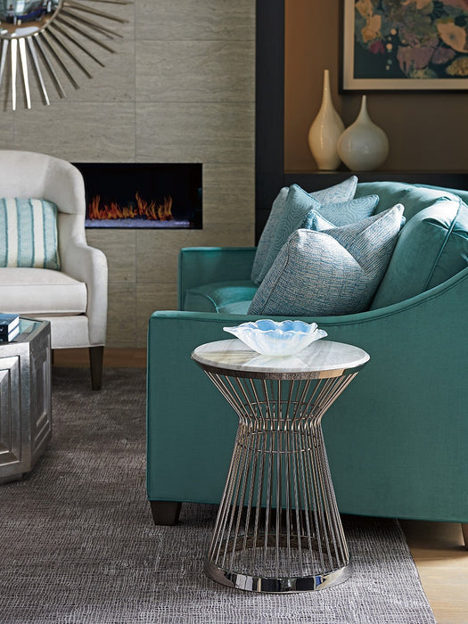 Lexington Ariana Martini Stainless Accent Table in Platinum