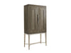 Lexington Ariana Cheval Bar Cabinet in Platinum image
