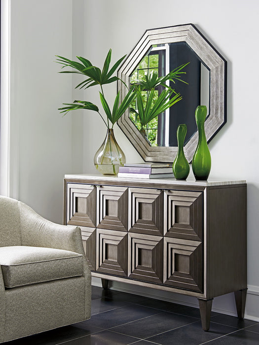 Lexington Ariana Latour Octagonal Mirror in Silver Leaf