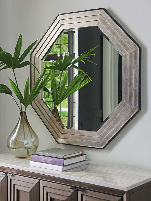 Lexington Ariana Latour Octagonal Mirror in Silver Leaf