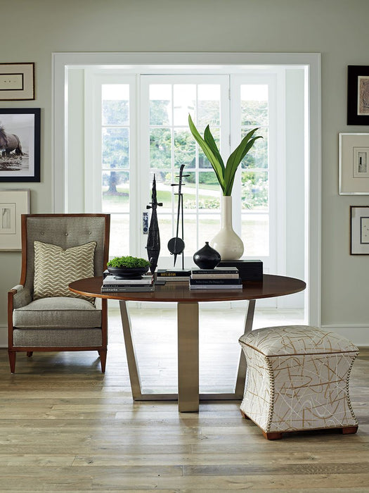 Lexington Kitano Mandara Round Dining Table in Taupe 01-0734-875c