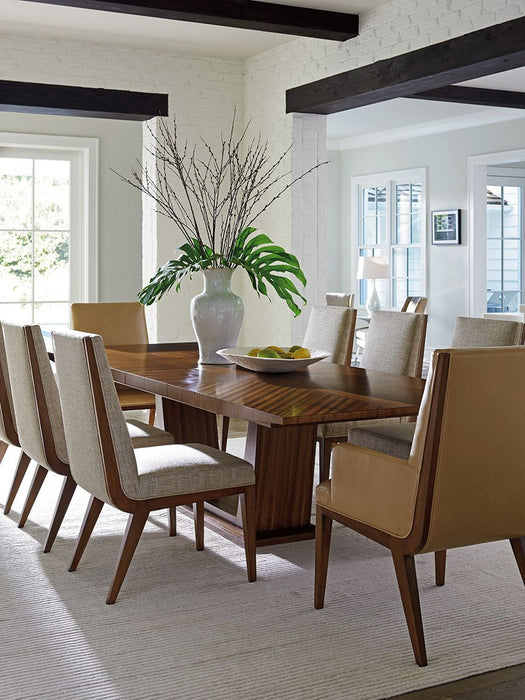 Lexington Kitano Marino Upholstered Arm Chair in Taupe and Ivory (Set of 2) 01-0734-881-01