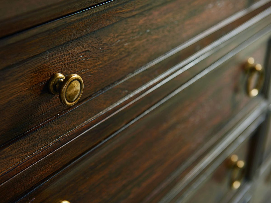 Lexington Furniture Silverado Sereno 12 Drawer Triple Dresser in Dark Wood