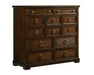 Lexington Furniture Silverado Crosby 12 Drawer Gentleman's Chest in Dark Wood image