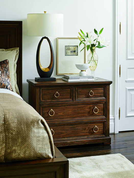 Lexington Furniture Silverado Cupertino 4 Drawer Bachelor's Chest in Dark Wood