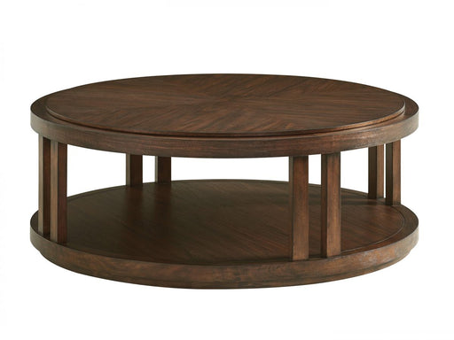 Lexington Furniture Silverado Stinson Round Cocktail Table in Walnut image
