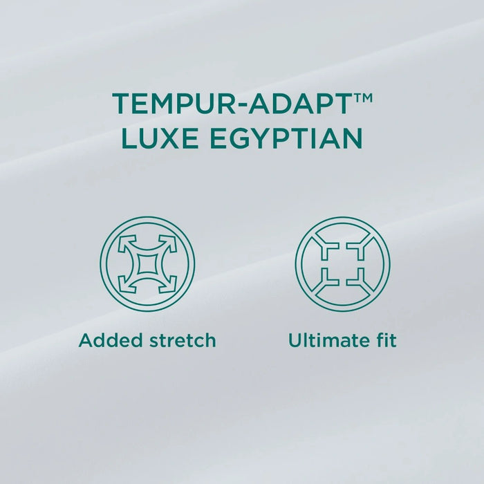 TEMPUR Luxe Egyptian Cotton Pillowcase Set Sleepy Blue