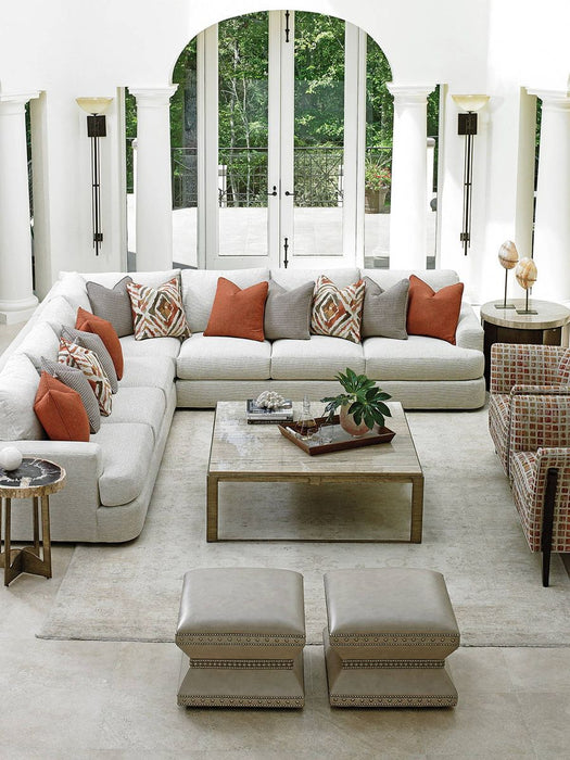 Lexington Laurel Canyon Stone Canyon Cocktail Table in Silver