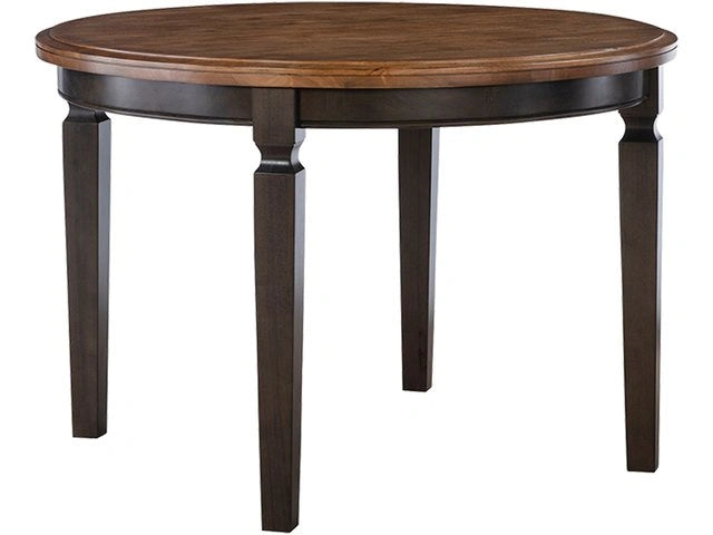 Vista Solid Round Table In Hickory & Coal