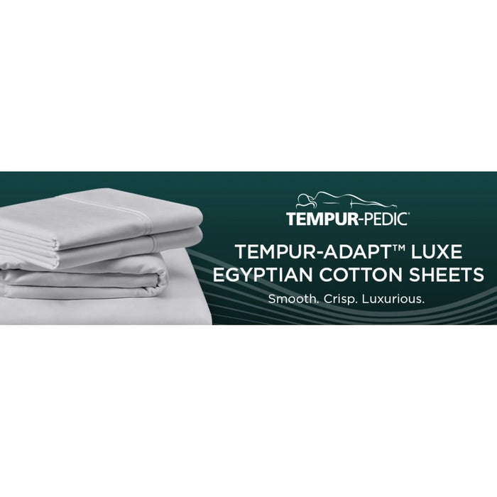 TEMPUR Luxe Egyptian Cotton Pillowcase Set Sleepy Blue