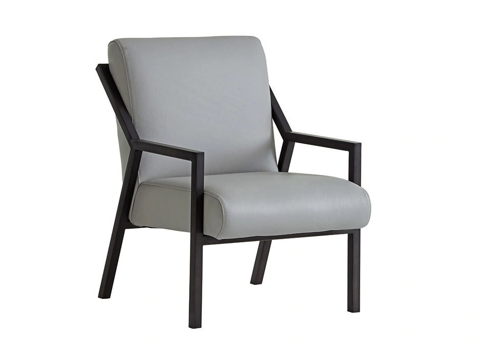 Lexington Furniture Santana Weldon Leather Chair in Metal Polished Graphite LL1866-11