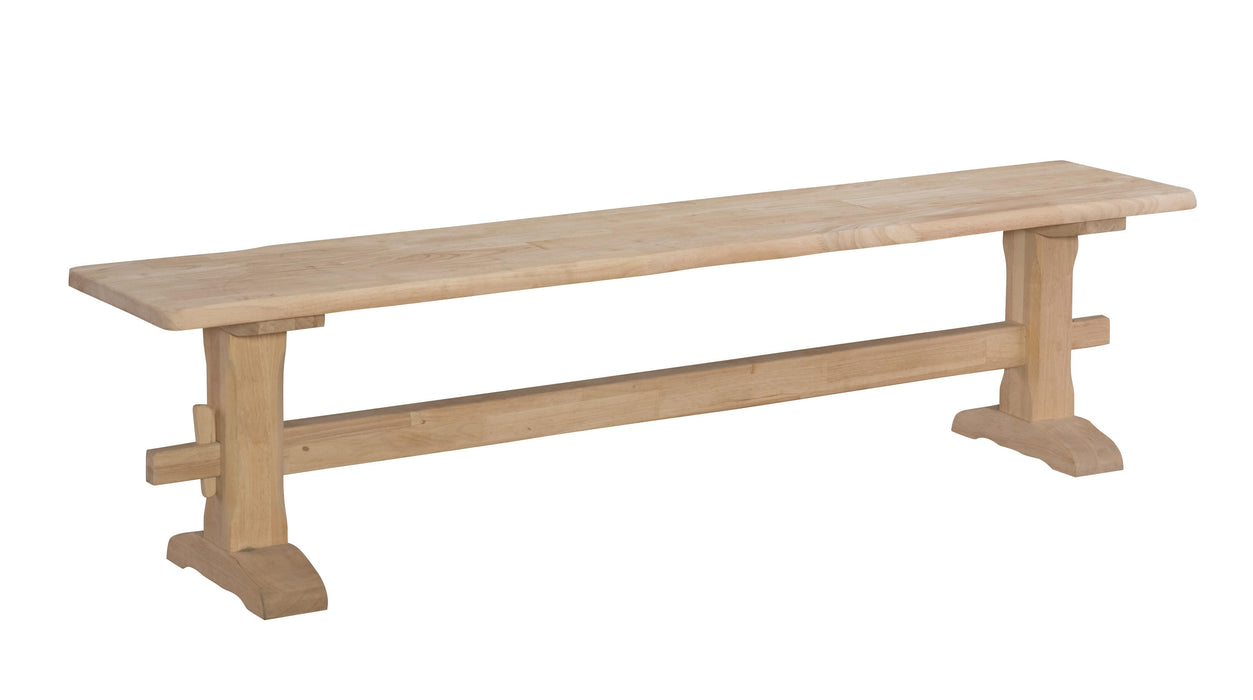 Benches Live Edge Trestle Bench Top & Base