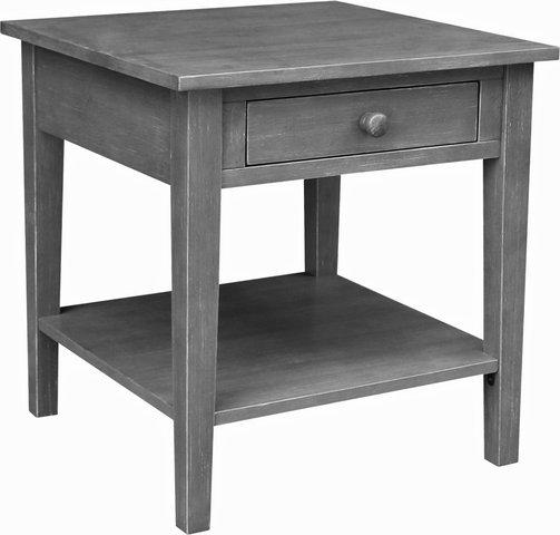 Destinations Spencer End Table In Heather Gray