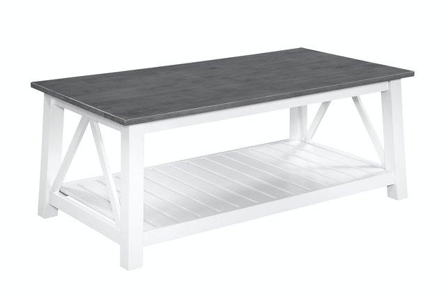 Home Accents Surrey Coffee Table In Gray & White