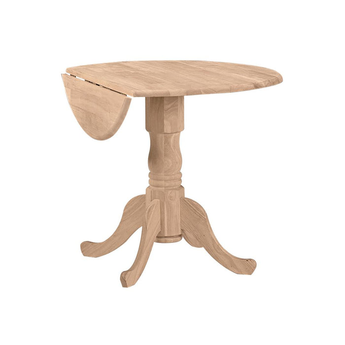 Standard Dining Round Drop Leaf Pedestal Table