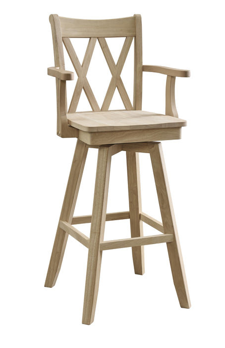 Stools 30" Double XX Swivel Bar Stool w/ Arms