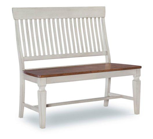 Vista Slatback Bench (Rta) In Hickory & Shell