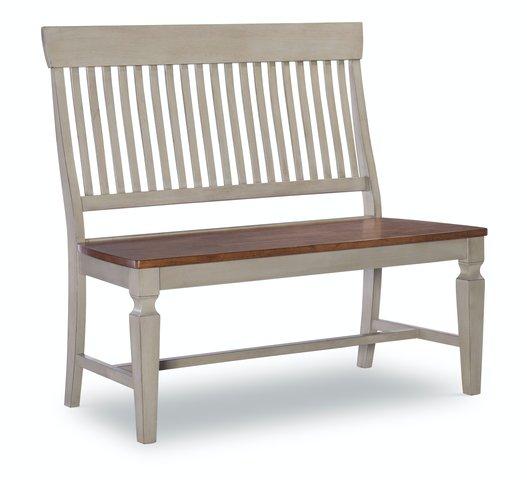 Vista Slatback Bench (Rta) In Hickory & Stone