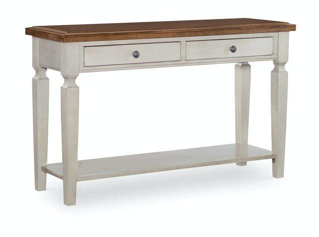 Vista Sofa Table (Rta) In Hickory & Shell