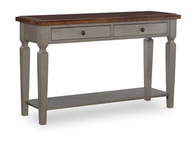 Vista Sofa Table (Rta) In Hickory & Stone