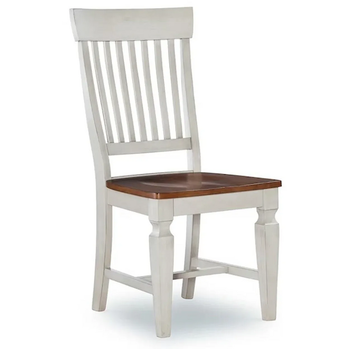 Vista Slatback Chair (Rta) In Hickory & Shell