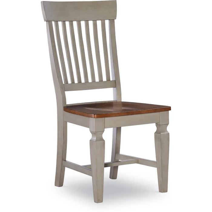 Vista Slatback Chair (Rta) In Hickory & Stone