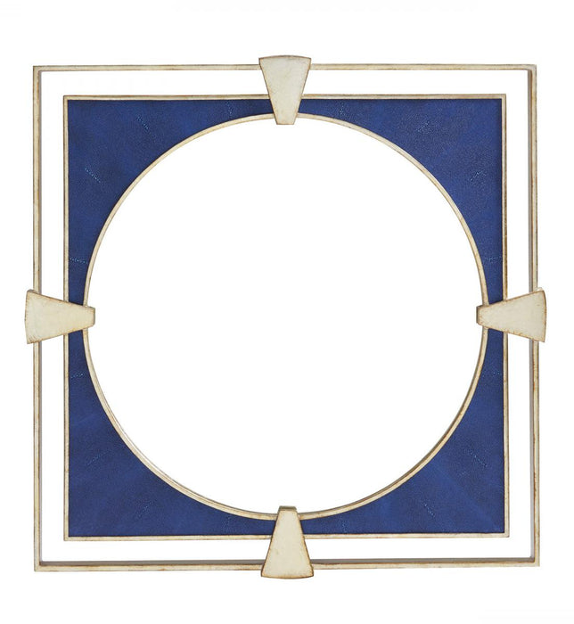 Lexington Furniture Carlyle Adour Square Mirror in Cobalt Blue