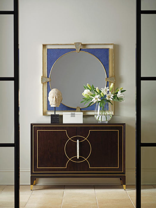 Lexington Furniture Carlyle Adour Square Mirror in Cobalt Blue